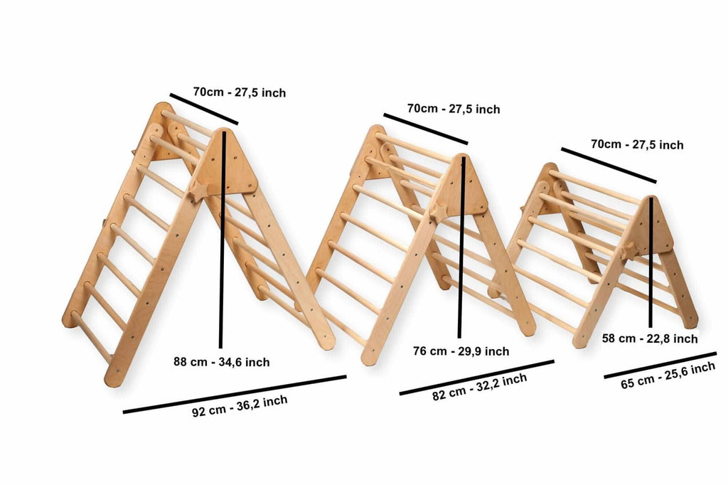 Montessori Triangle Climber Set / 3 size - Rootwellco
