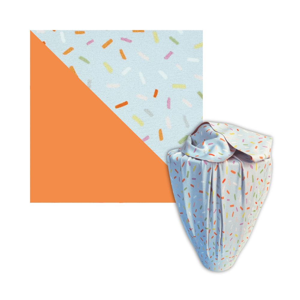 Large Reusable Cloth Furoshiki Gift Wrap | Spring Confetti - Rootwellco