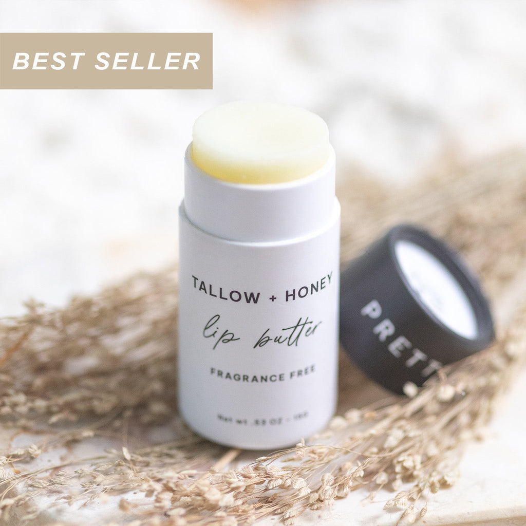 Fragrance-Free Tallow and Honey Lip Butter in Tube - Rootwellco