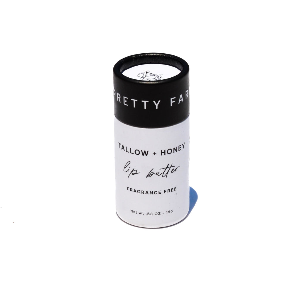 Fragrance-Free Tallow and Honey Lip Butter in Tube - Rootwellco
