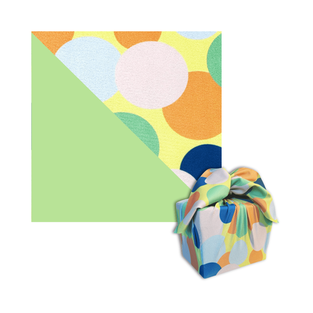 Small Reusable Cloth Furoshiki Gift Wrap | Polka Dots - Rootwellco