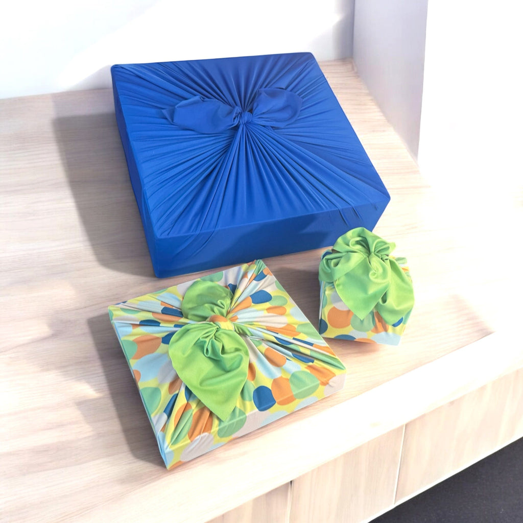 Small Reusable Cloth Furoshiki Gift Wrap | Polka Dots - Rootwellco