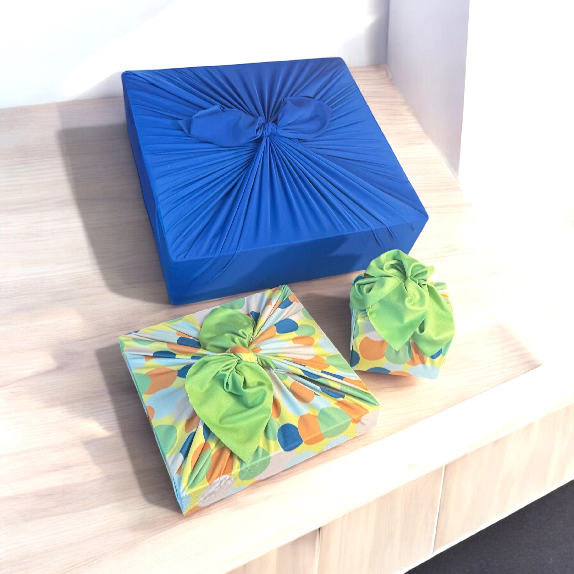 Small Reusable Cloth Furoshiki Gift Wrap | Polka Dots - Rootwellco