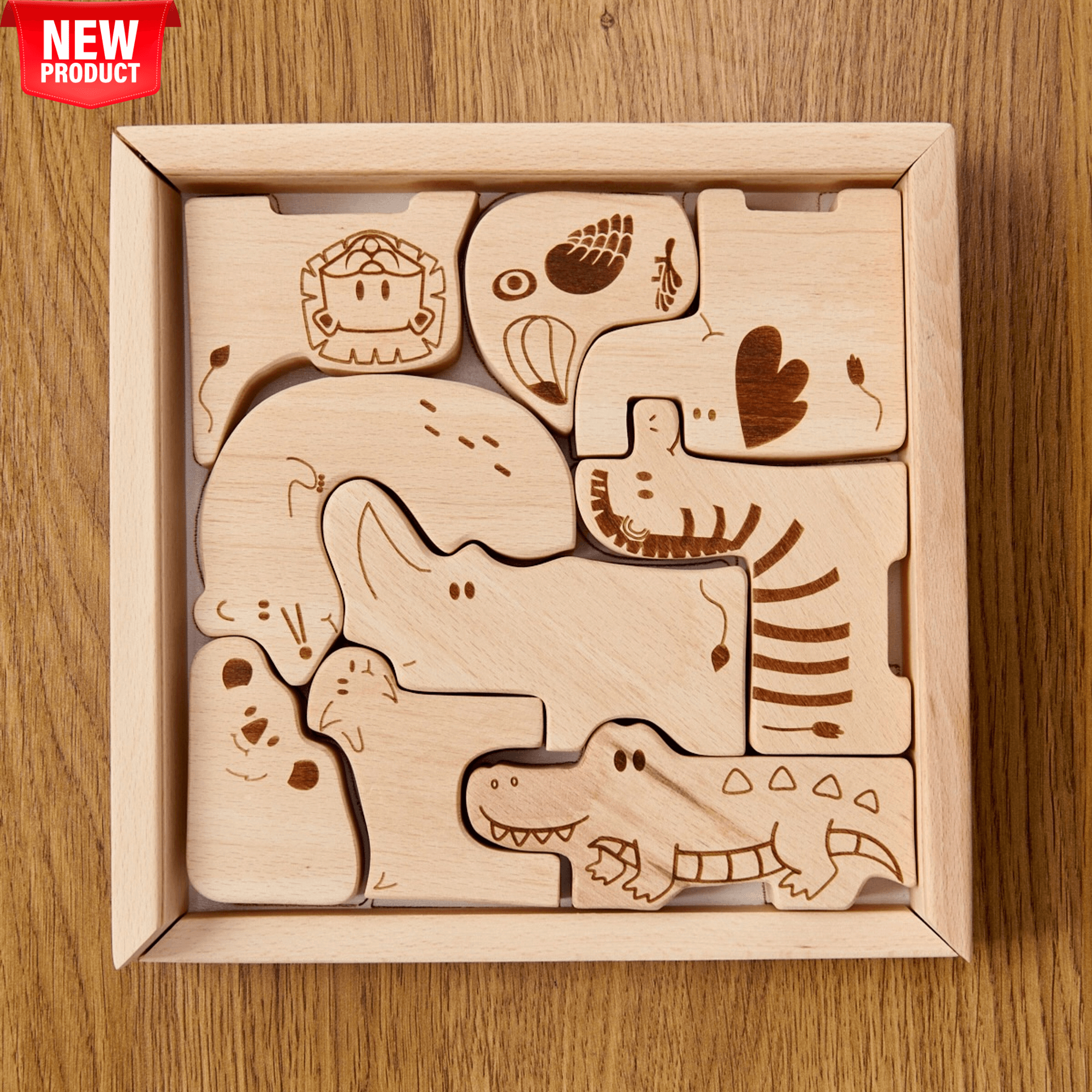 Safari Animal Puzzle - Rootwellco