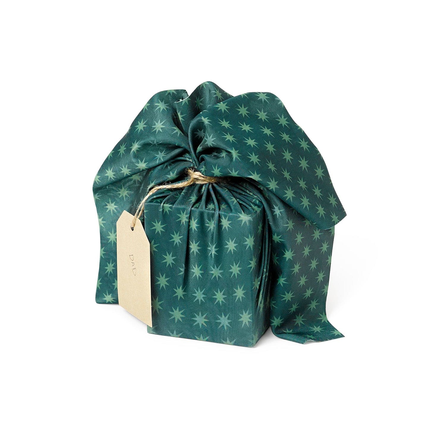 Small Reusable Cloth Furoshiki Gift Wrap | Christmas Trees & Stars - Rootwellco