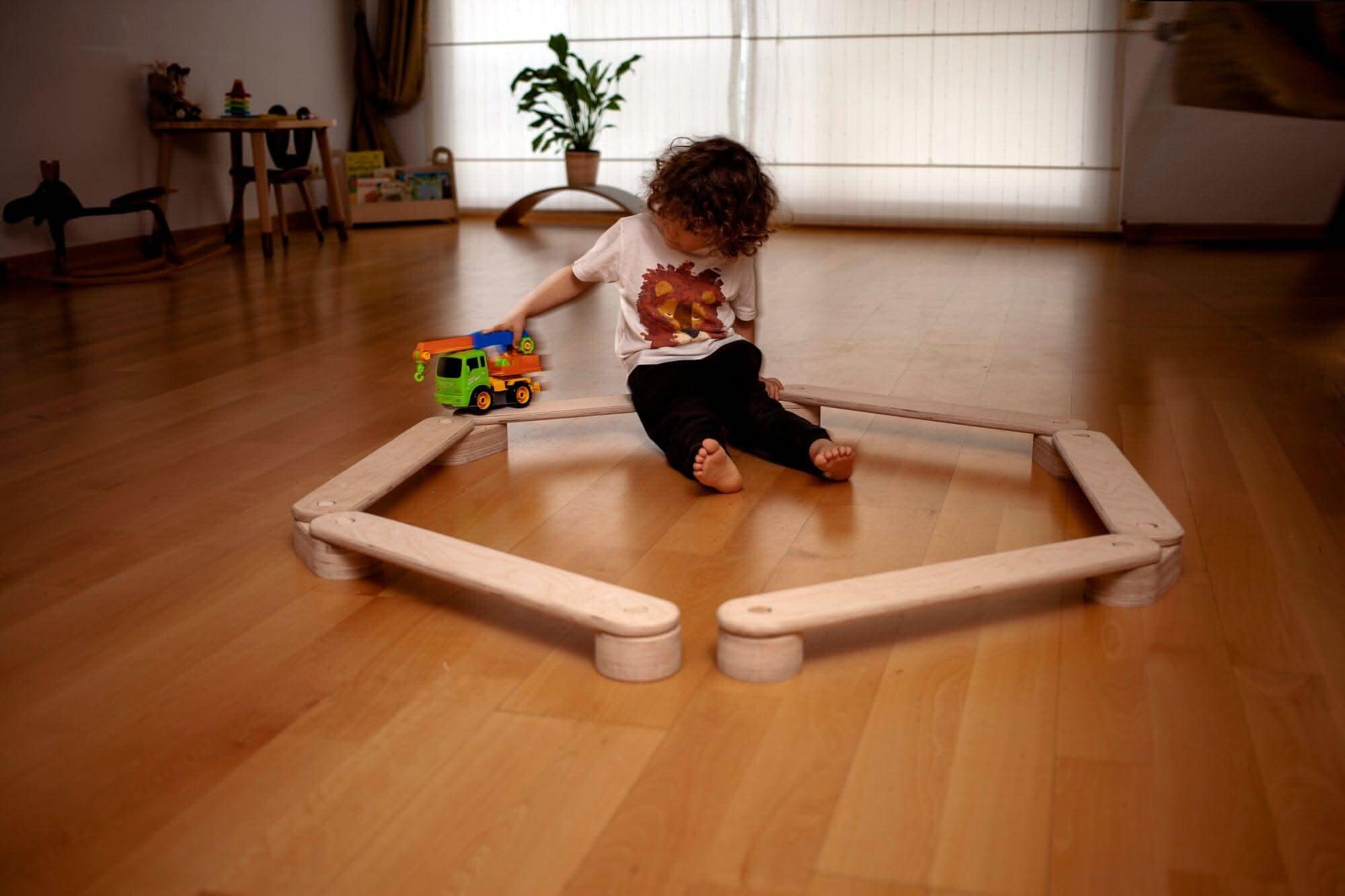 Montessori Balance Beam and Stepping Stones Set - Rootwellco