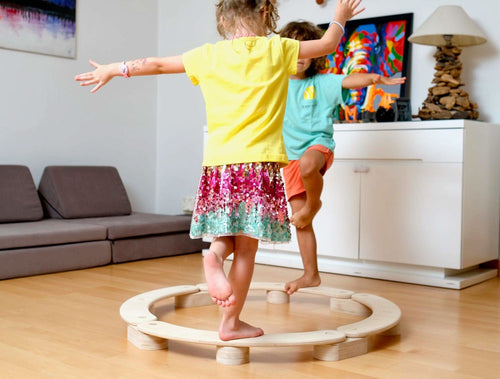 Circular Wooden Balance Beam Set - Rootwellco