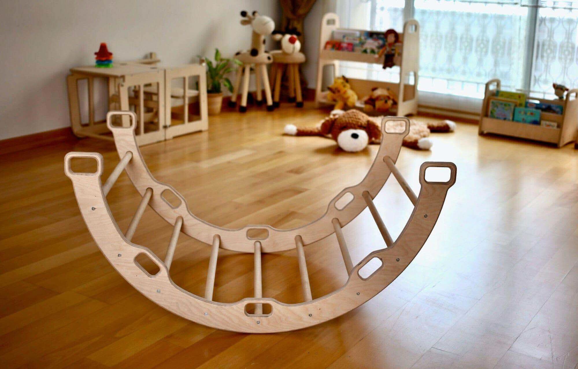 Climbing Arch / Rocker with Star Pattern Pillow - Rootwellco