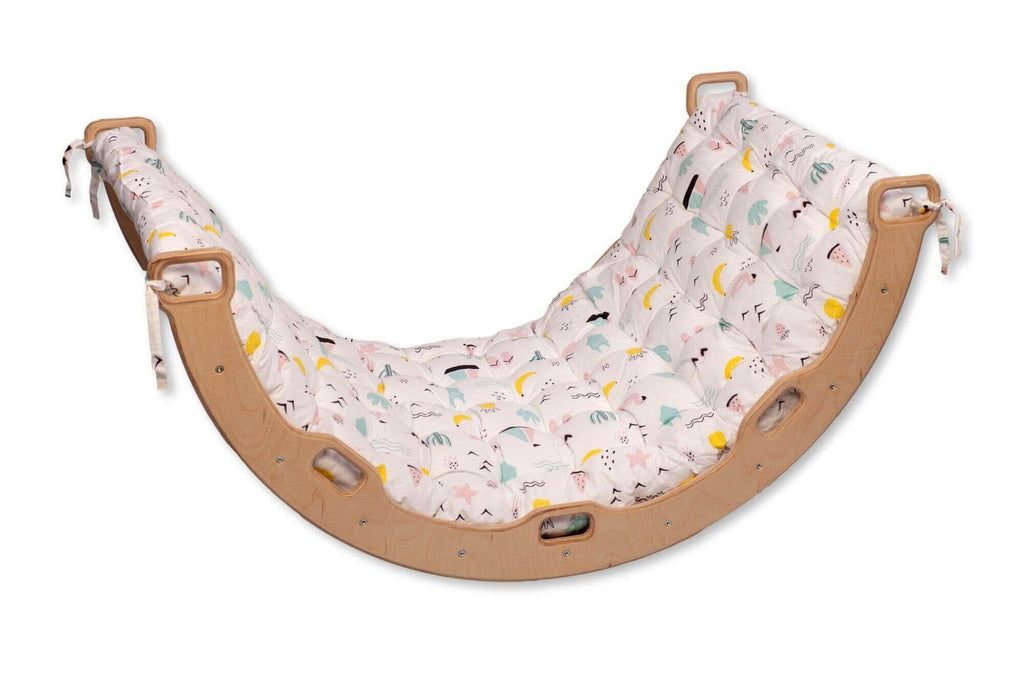 Climbing Arch / Rocker with Flamingo Pattern Pillow - Rootwellco