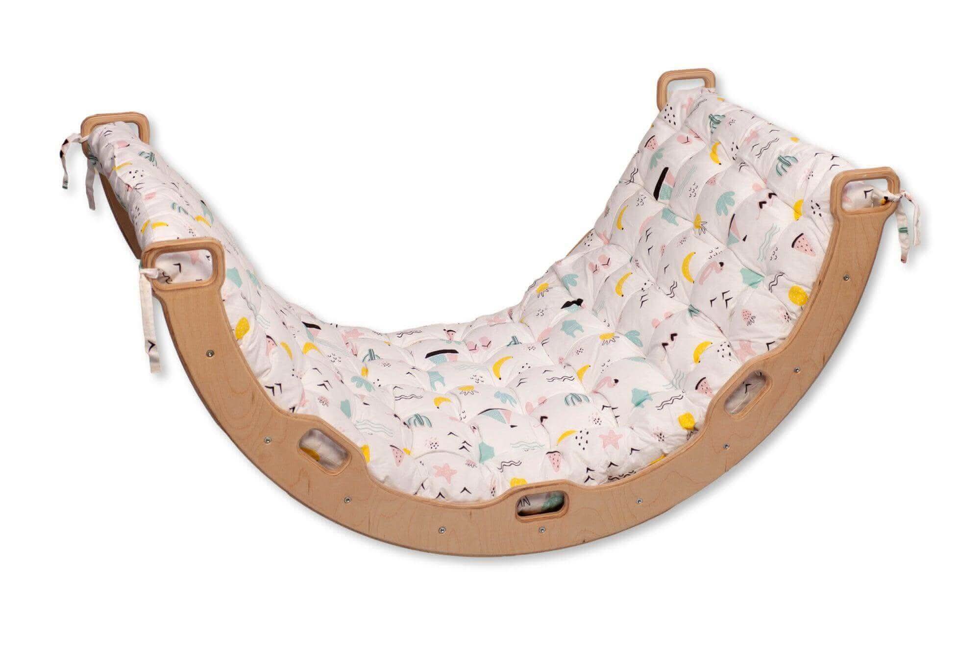 Climbing Arch / Rocker with Flamingo Pattern Pillow - Rootwellco