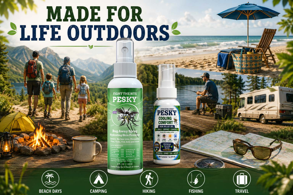 PESKY® Outdoor Adventure Duo | Bug Away Spray + After Nature Strikes™ Skin Calming Formula - Rootwellco