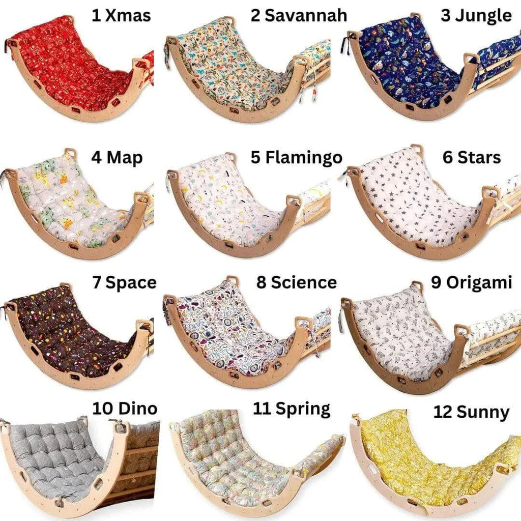Montessori Arch Rocker with Ramp and Pillow - Rootwellco