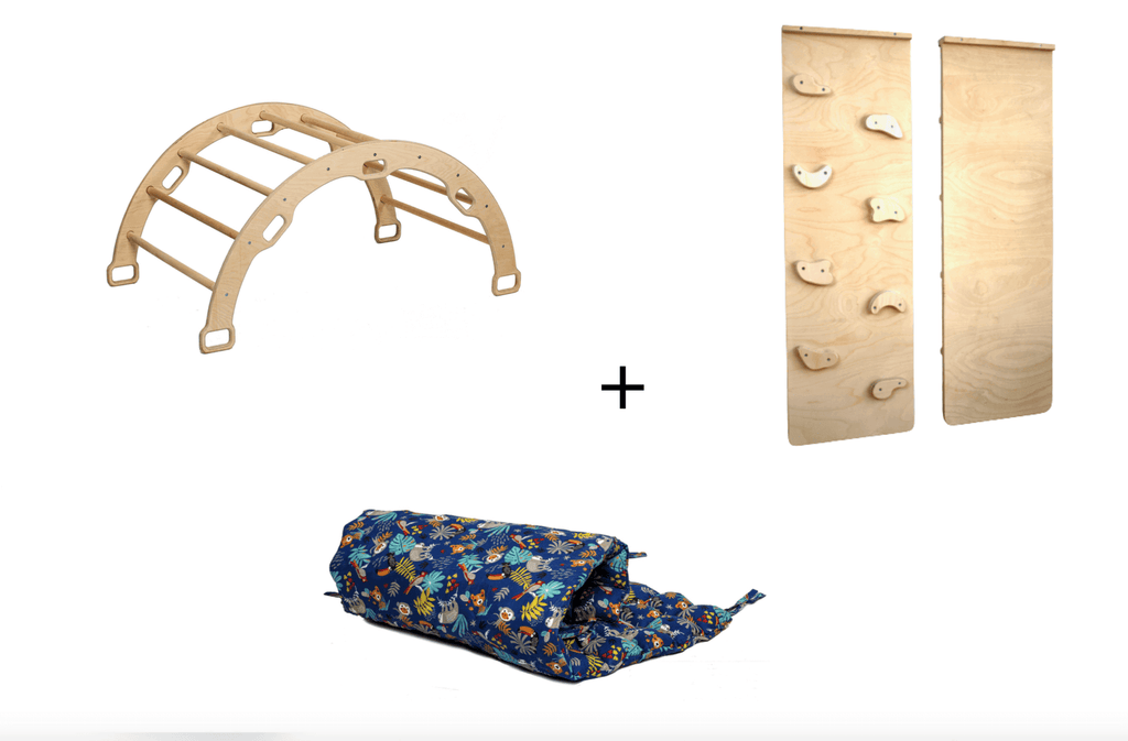 Montessori Arch Rocker with Ramp and Pillow - Rootwellco