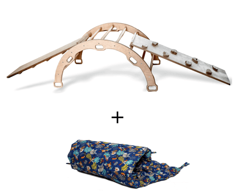 Climbing Arch / Rocker with 2 Ramps and Pillow / 4 Pieces Set - Rootwellco