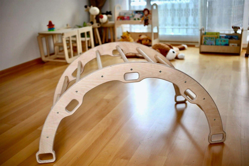 Climbing Arch / Rocker with 2 Ramps and Pillow / 4 Pieces Set - Rootwellco