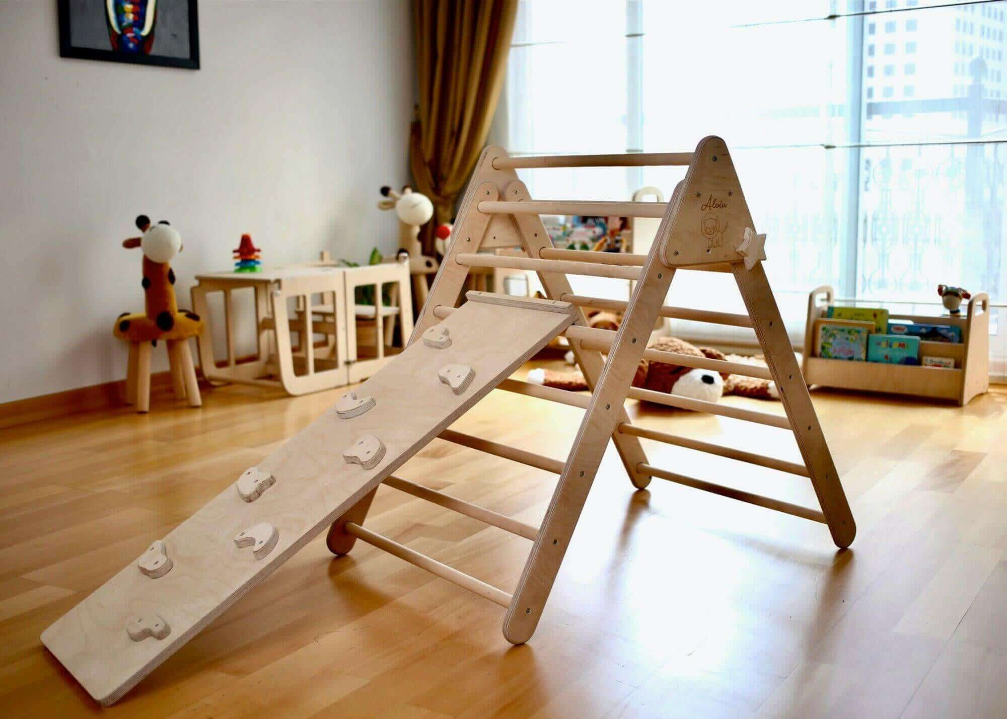 Reversible Rockwall Climbing / Sliding Ramp - Rootwellco